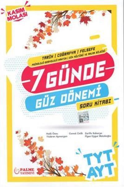 TYT - AYT 7 Günde Tarih Coğrafya Felsefe Güz Dönemi Soru Kitabı kapak görseli
